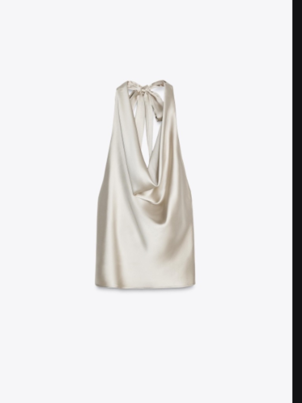 Zara Halter Satin Effect Top